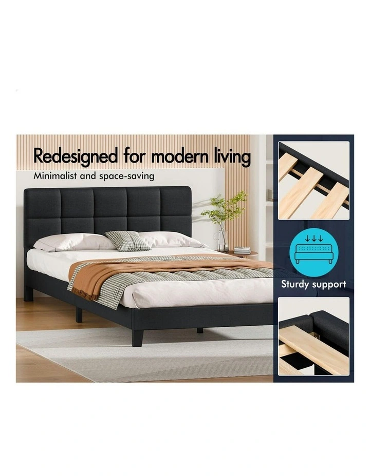 King Size Bed Frame in Charcoal image 3