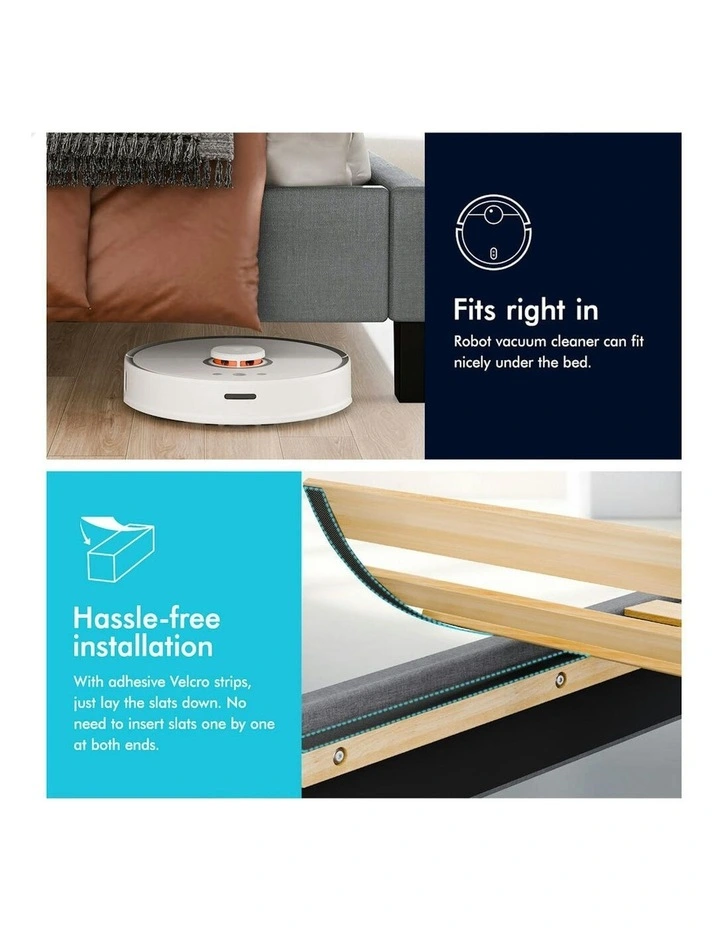 King Size Bed Frame in Grey Paula image 4