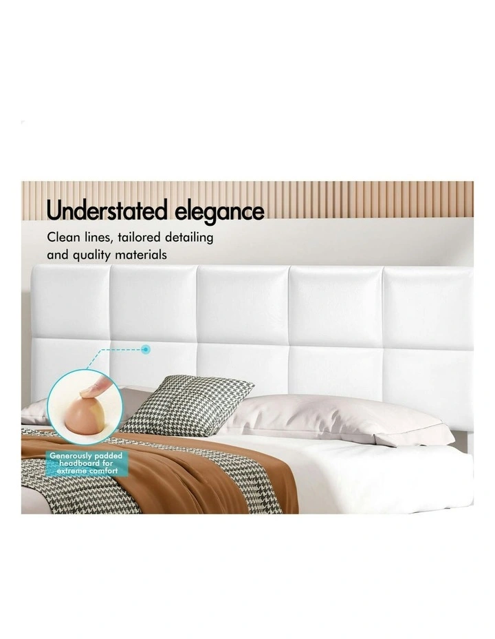 King Size Bed Frame in White image 2