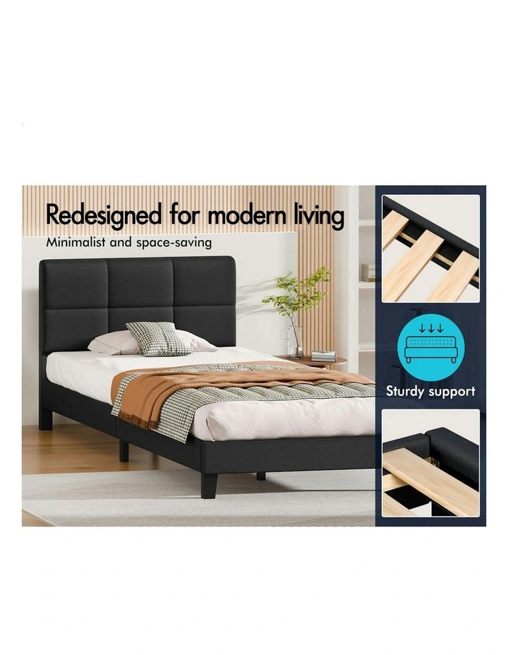 King Single Bed Frame in Charcoal image 3