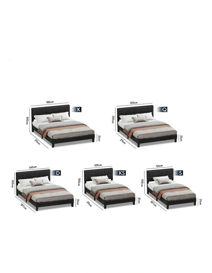 King Single Bed Frame in Charcoal image 5