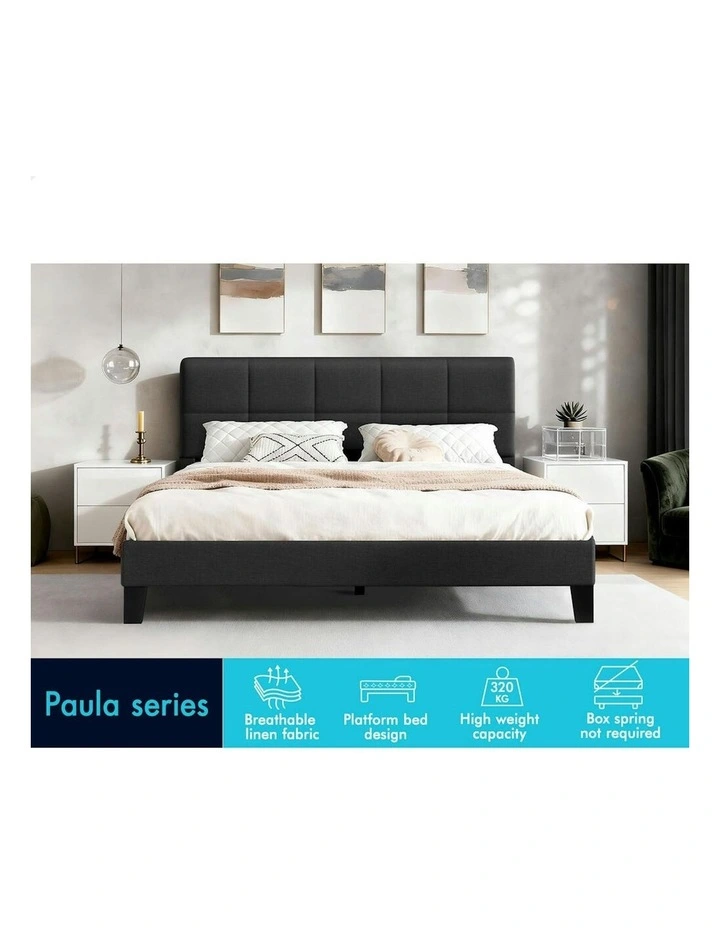 Queen Size Bed Frame in Charcoal image 3