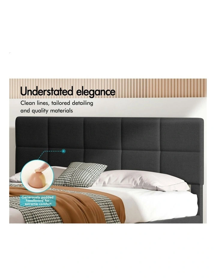 Queen Size Bed Frame in Charcoal image 4