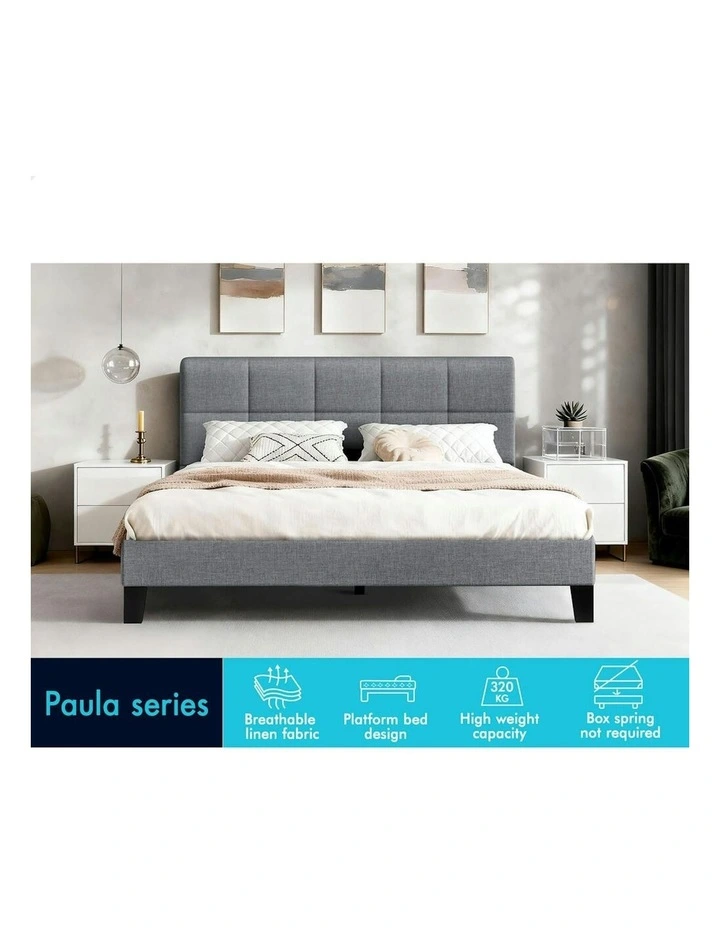 Queen Size Bed Frame in Grey image 3