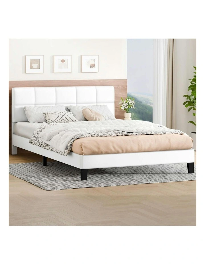 Queen Size Bed Frame in White image 2