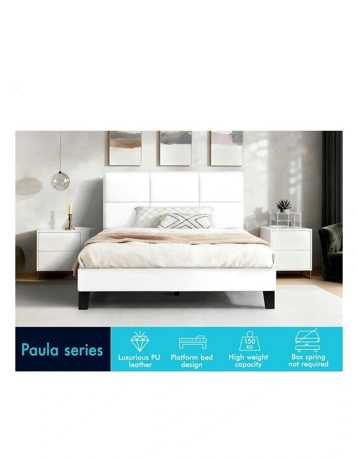 Single Size Bed Frame in White image 3