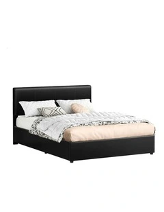 King Bed Frame With Headboard in Black