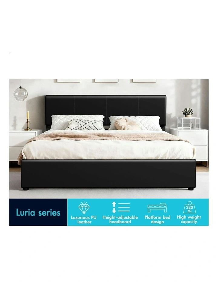 Queen Bed Frame With Headboard Black image 2