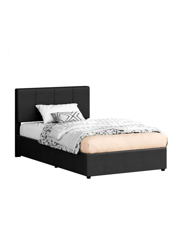 Single Bed Frame With Headboard in Charcoal image 1