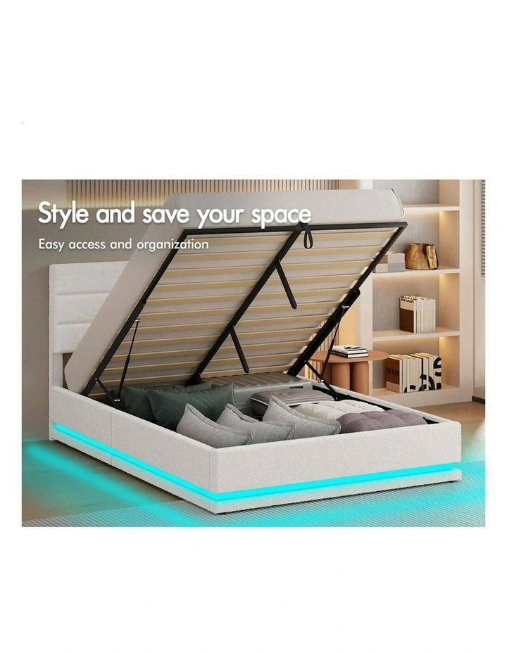 Double Size Bed Frame in White image 4