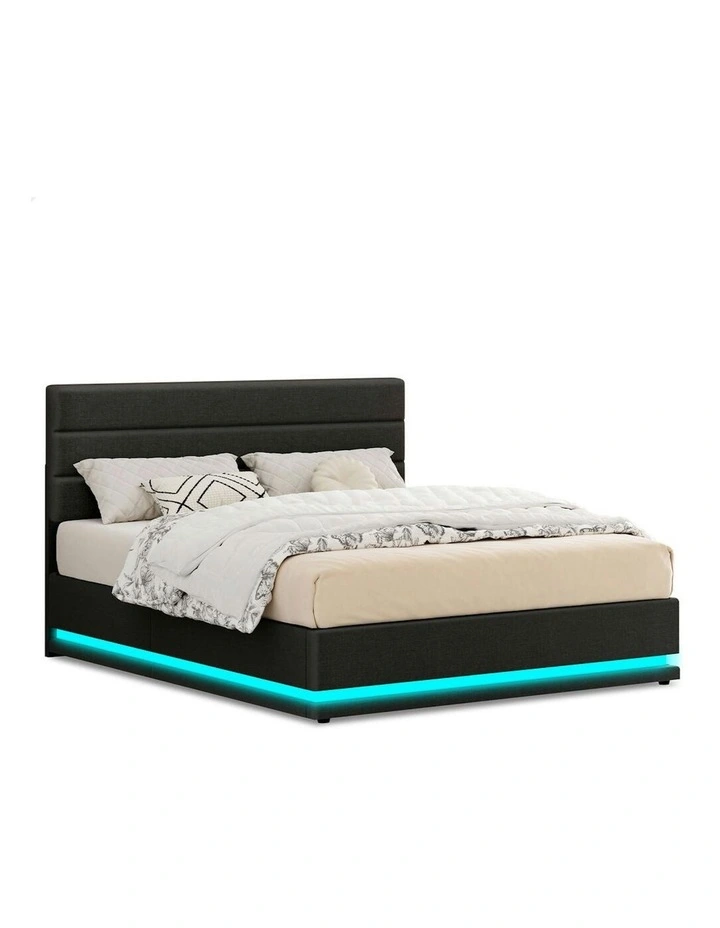 Double Size Bed Frame in Charcoal image 1