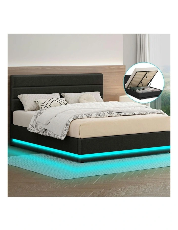 Double Size Bed Frame in Charcoal image 2
