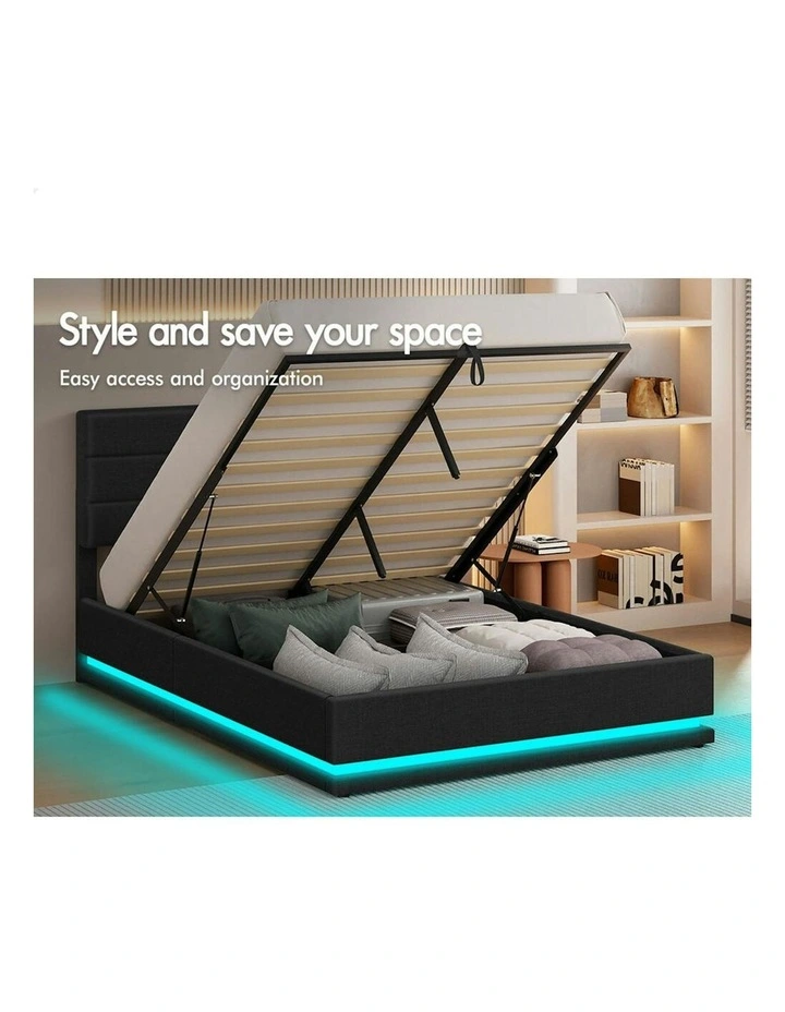 Double Size Bed Frame in Charcoal image 4