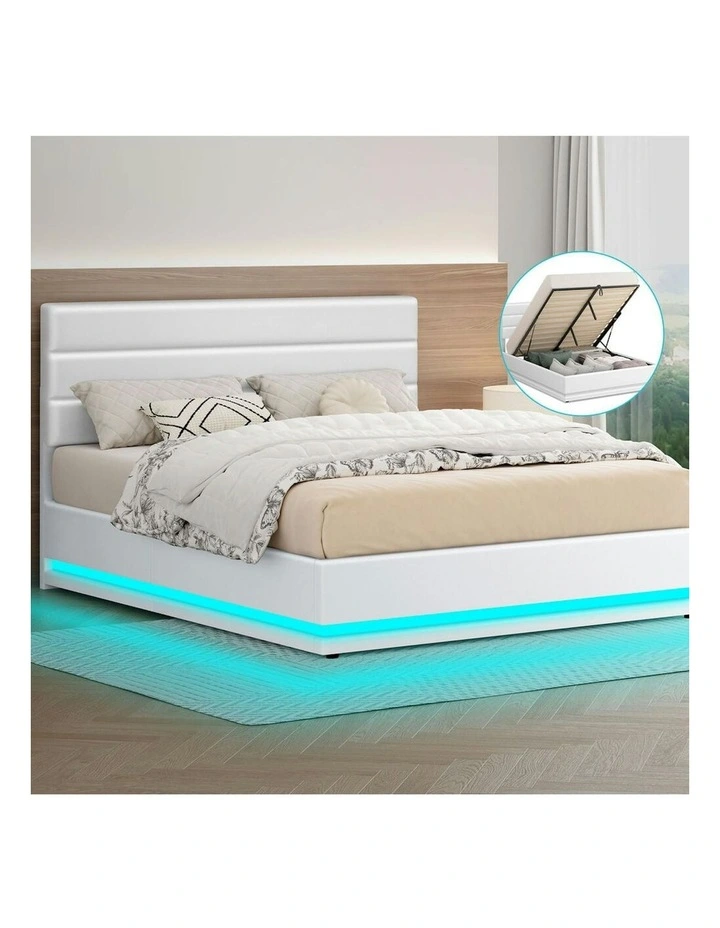 Double Size Bed Frame in White image 2
