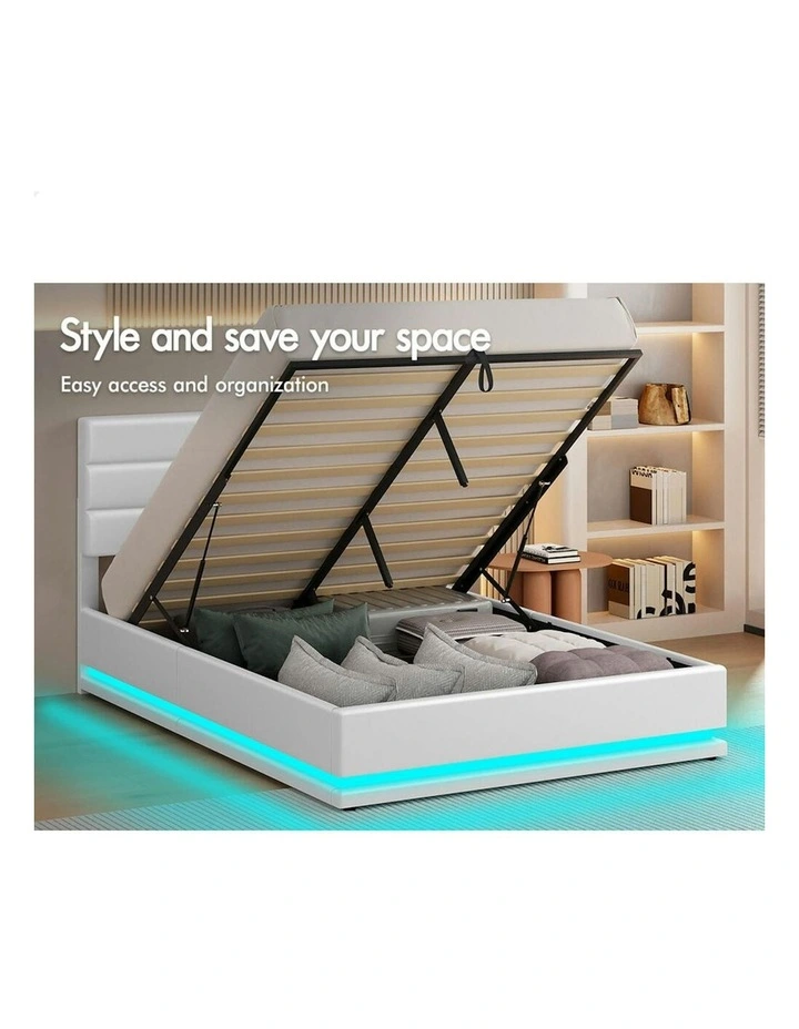 Double Size Bed Frame in White image 4