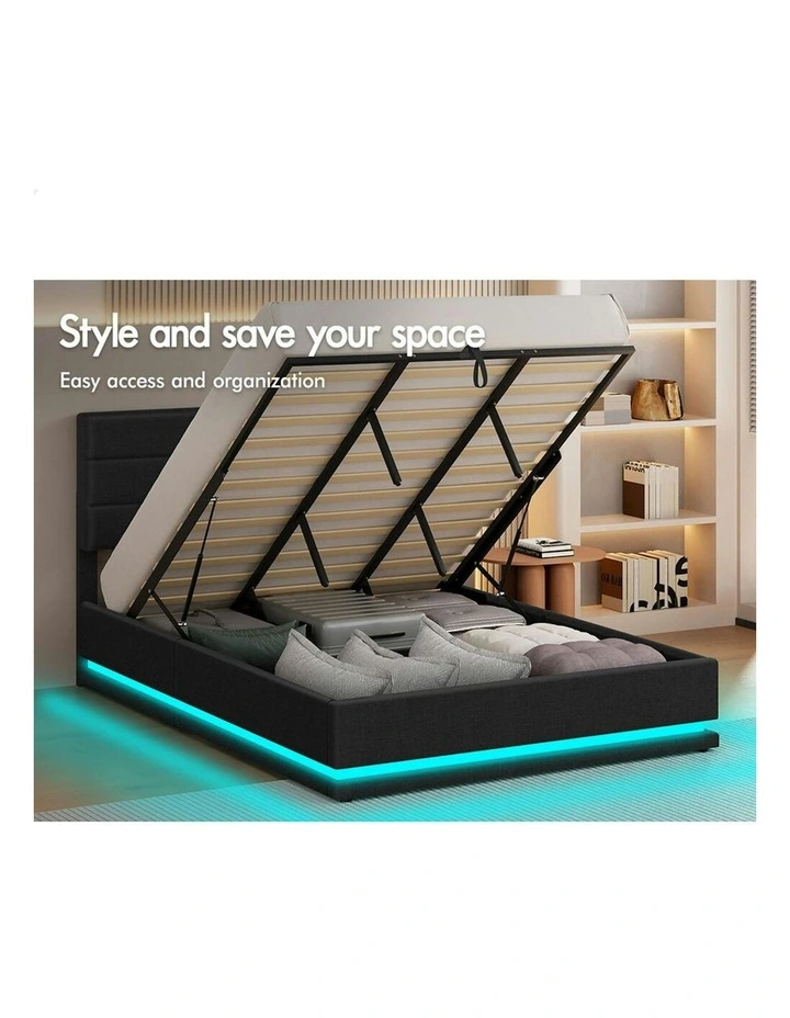 King Size Bed Frame in Charcoal image 4