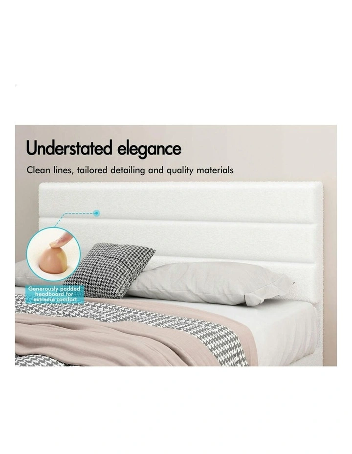 Queen Size Bed Frame in White image 6