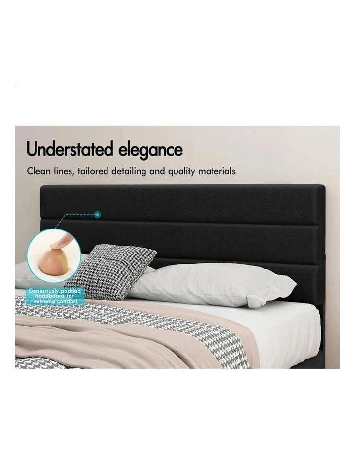 Queen Size Bed Frame in Charcoal image 5