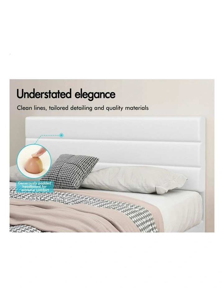 Queen Size Bed Frame in White image 5