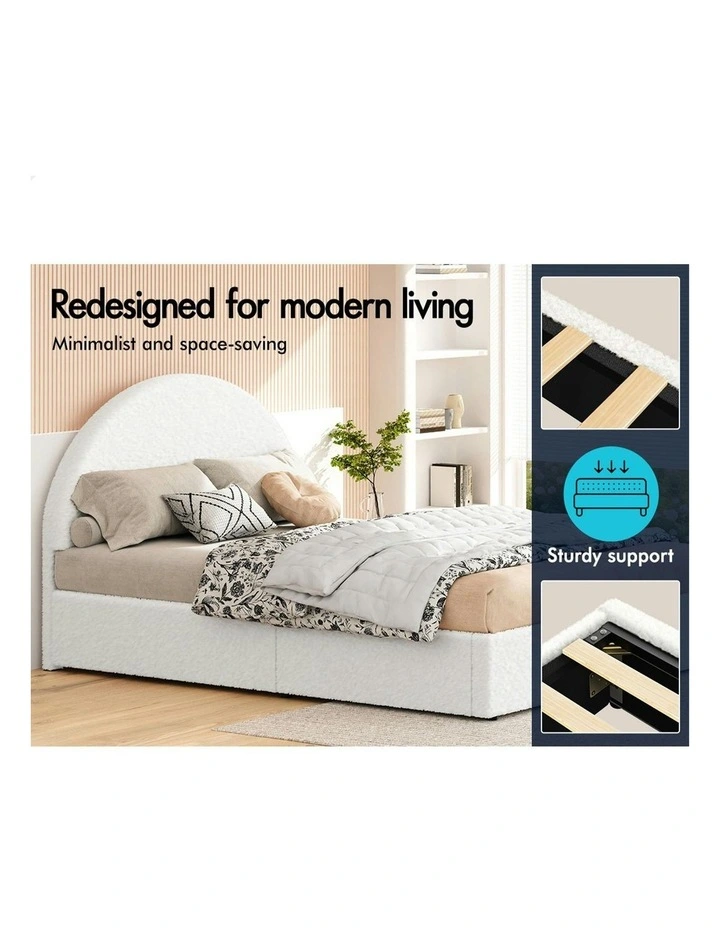 Double Size Bed Frame in White image 5