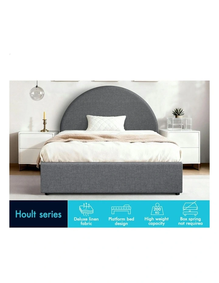 King Single Bed Frame in Grey image 2