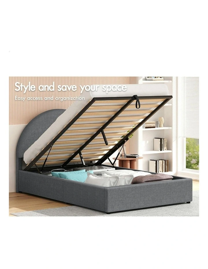 King Single Bed Frame in Grey image 3