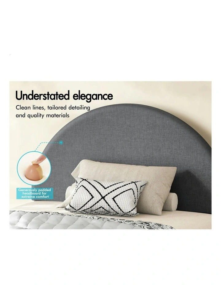 King Single Bed Frame in Grey image 4