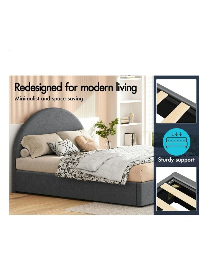 Queen Size Bed Frame in Grey image 5