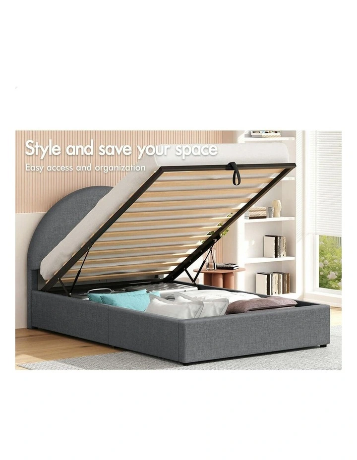 Single Size Bed Frame in Grey image 3
