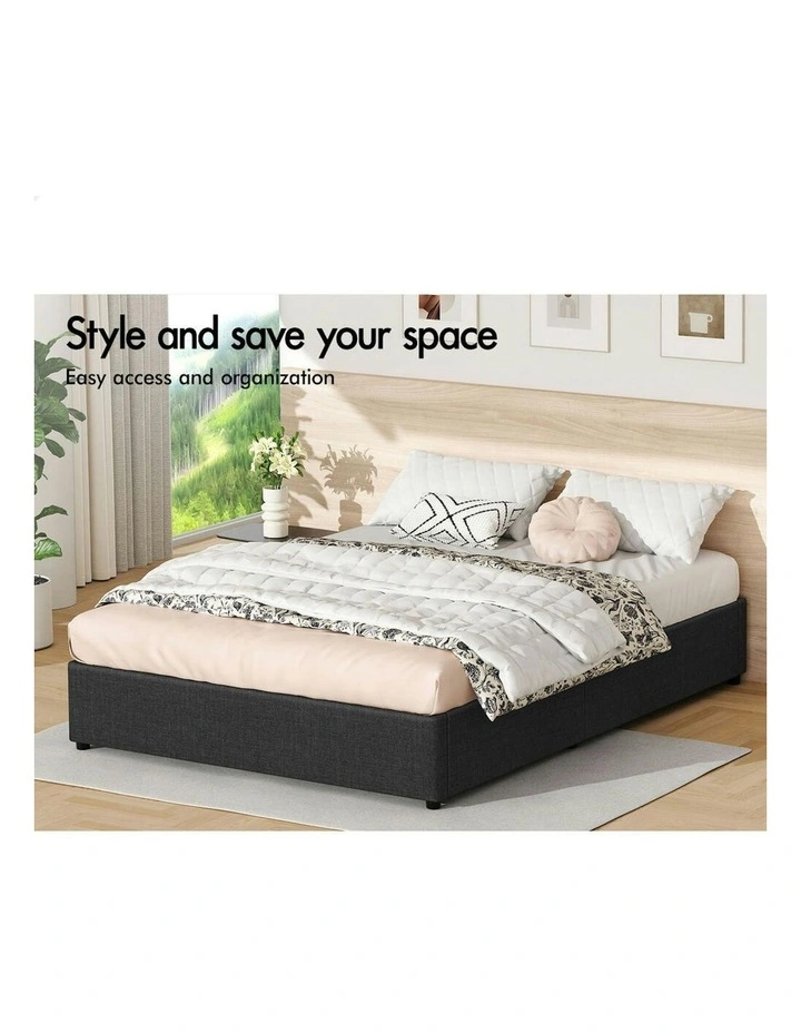 Double Size Bed Frame in Charcoal image 3