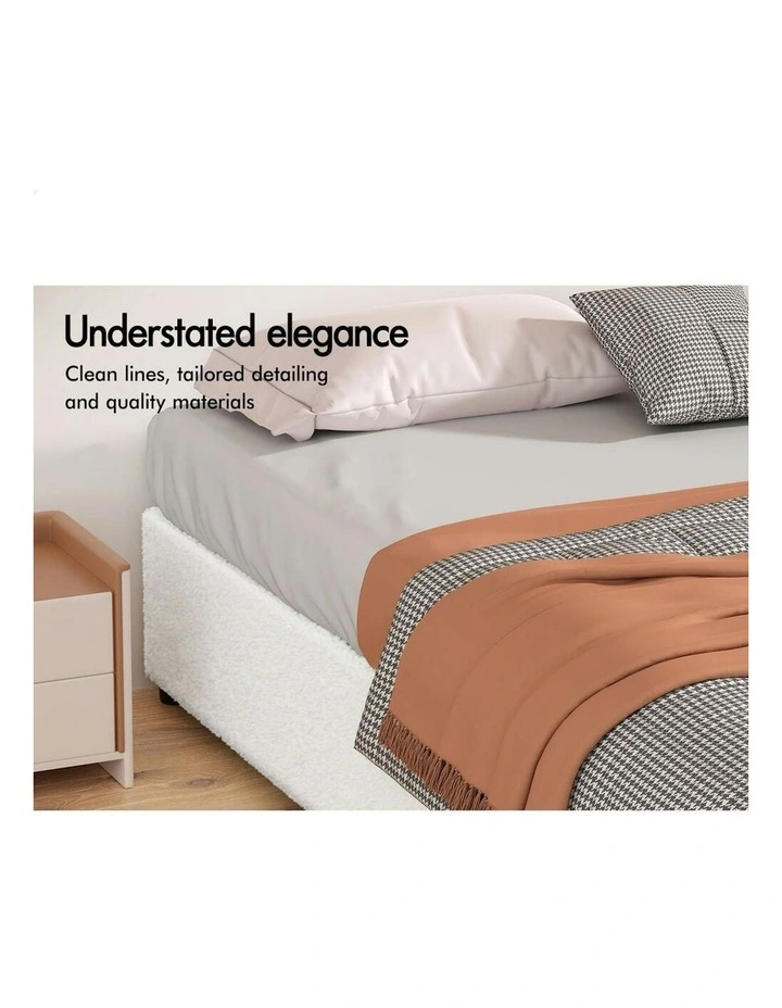 King Size Bed Frame Gas in White image 5