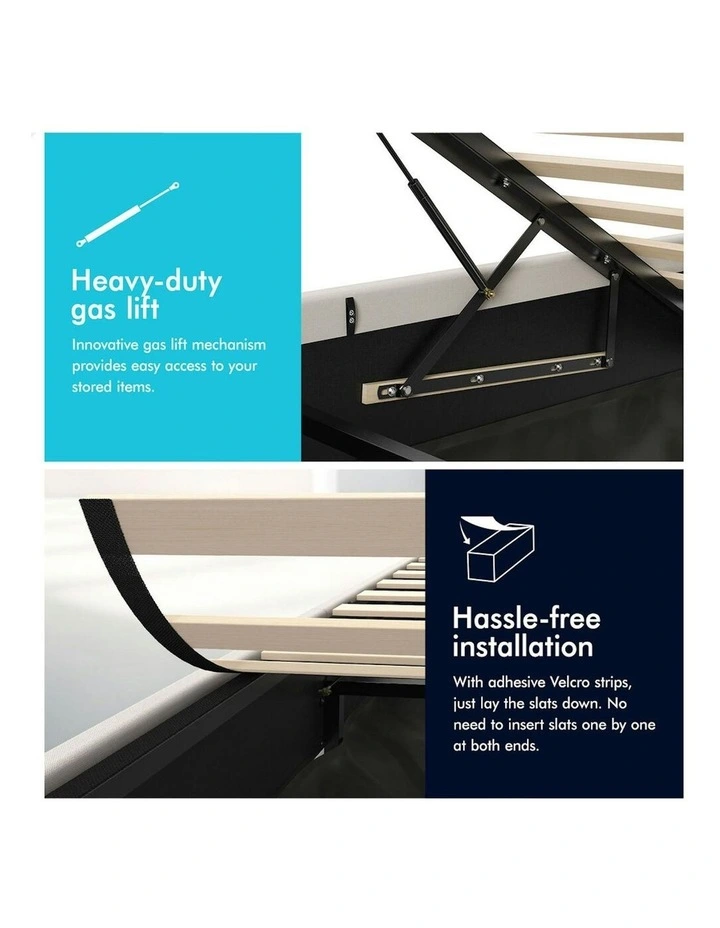 King Single Bed Frame in Beige image 7