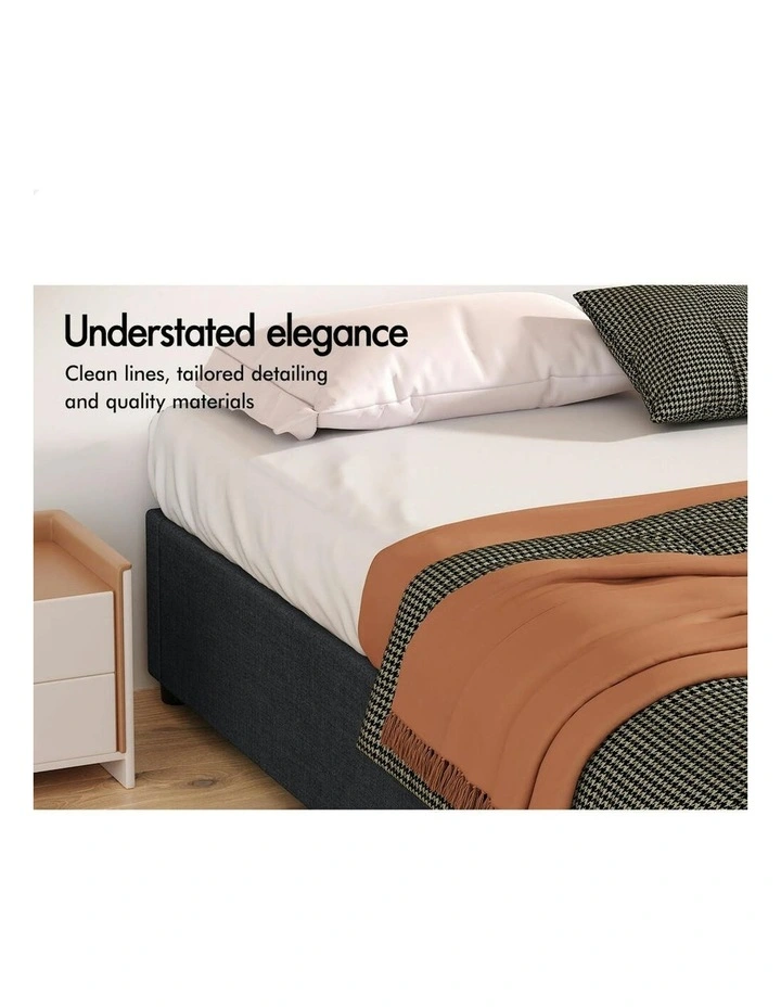 Single Size Barlow Gas Lift Bed Frame in Charcoal image 4