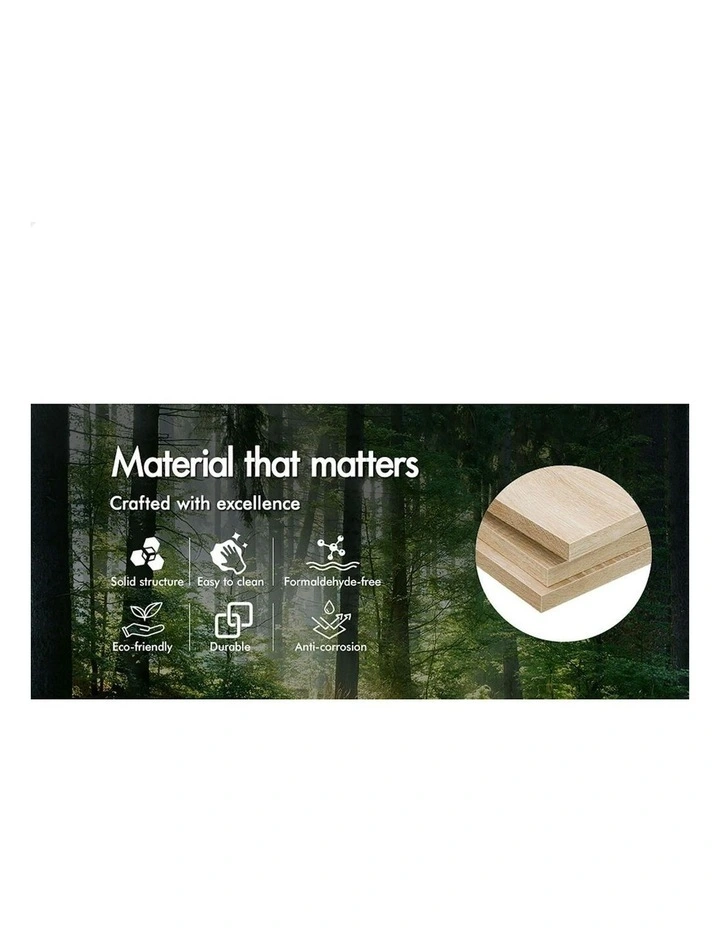 Storage Headboard With Wooden Bed Frame Queen Size in Oak image 5