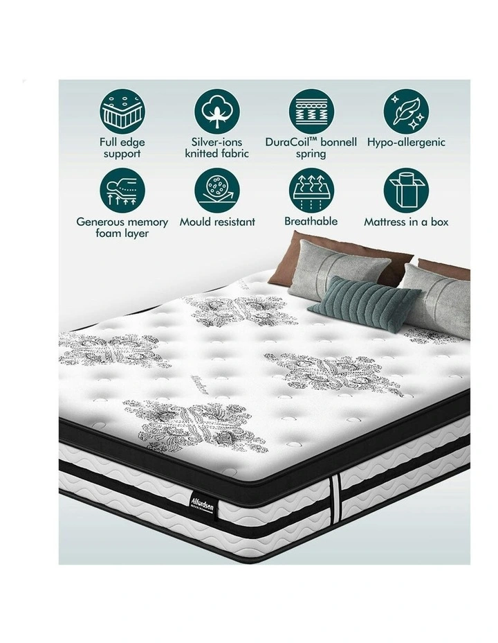Bonnell Spring Mattress Queen 22cm in Multi image 2