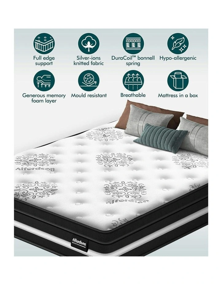 Bonnell Spring Mattress King Single 22cm in Multi image 2