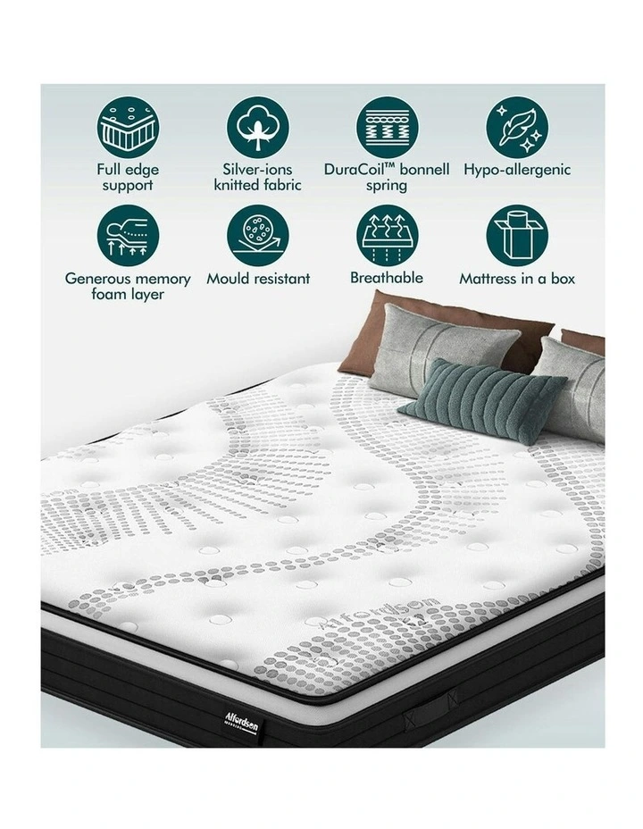 Bonnell Spring Mattress King Single 18cm in Multi image 2