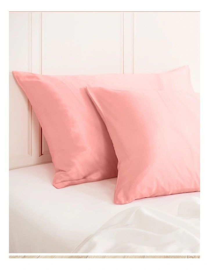 Mulberry Soft Silk Hypoallergenic Pillowcase Twin Pack  51x76cm in Blush image 4