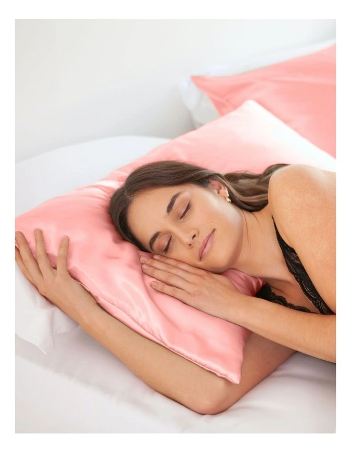 Mulberry Soft Silk Hypoallergenic Pillowcase Twin Pack  51x76cm in Blush image 5