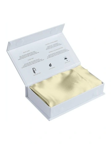 Mulberry Silk Pillowcase Twin Pack with Gift Box (51x76cm) in Champagne