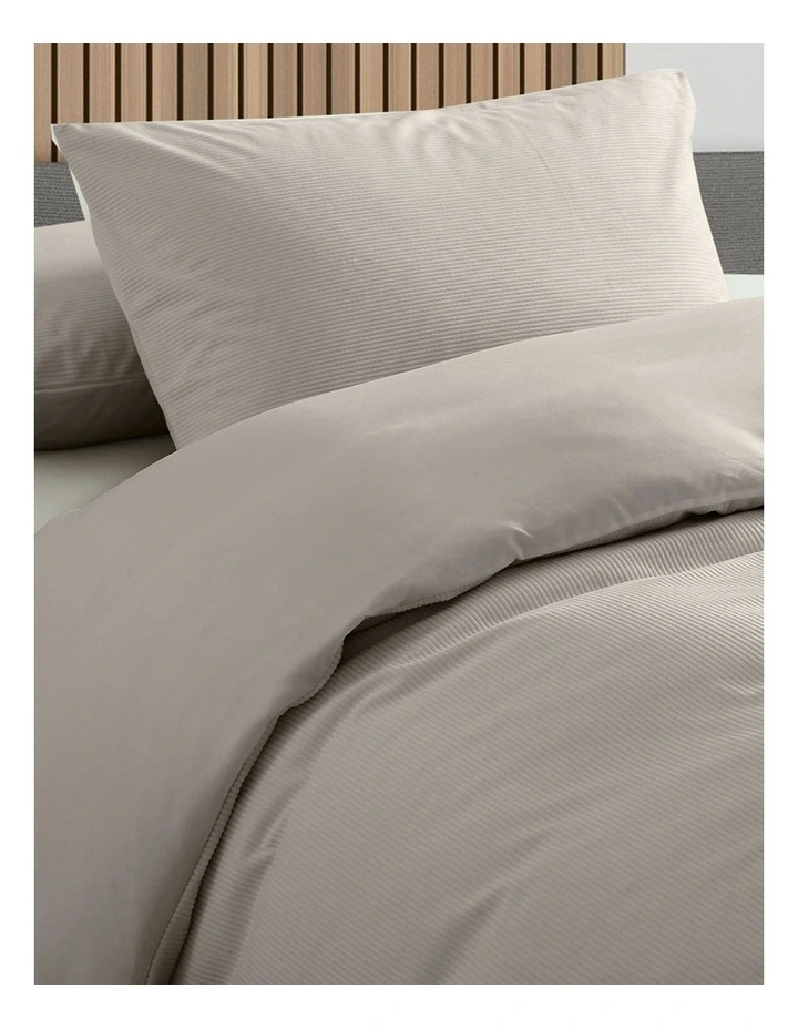 Royal Comfort Velvet Corduroy Quilt Cover Set Super Soft Luxurious Warmth - King - Forest Green main image 1