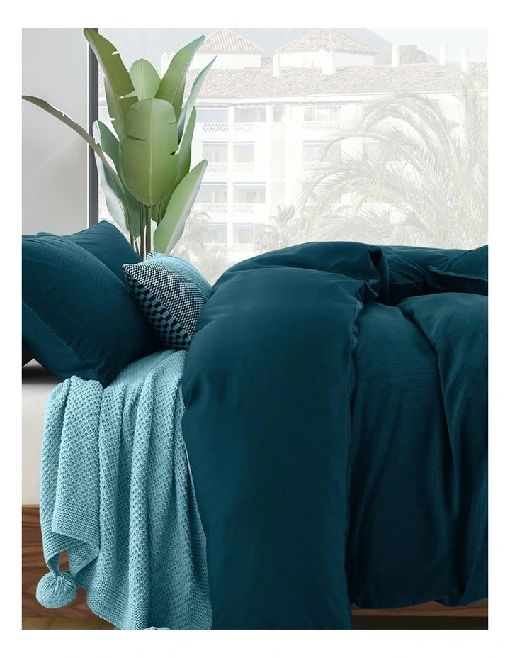 Velvet Corduroy Quilt Cover Set in Green image 1