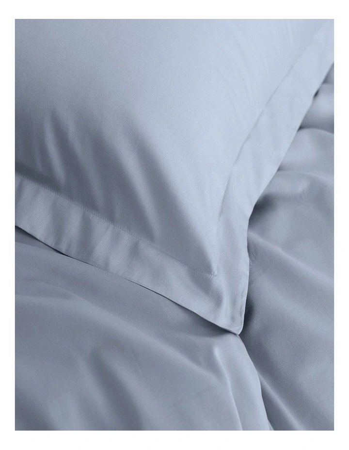 Balmain 1000TC Bamboo Cotton Quilt Cover Set in Mid Blue image 4