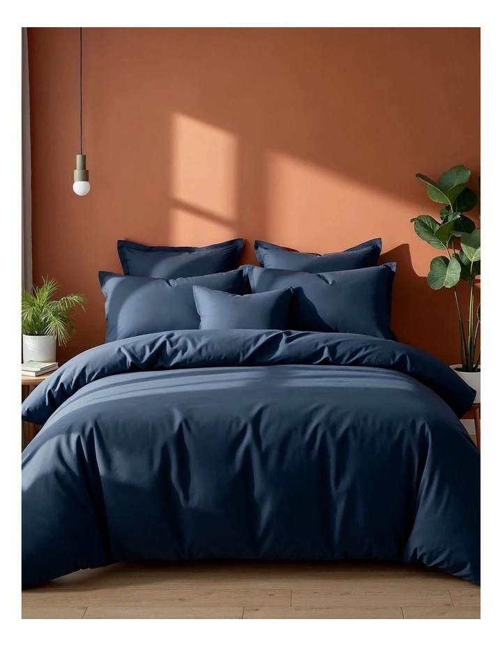 Balmain Bamboo Cotton Quilt Cover Set 1000Tc in Royal Blue image 1