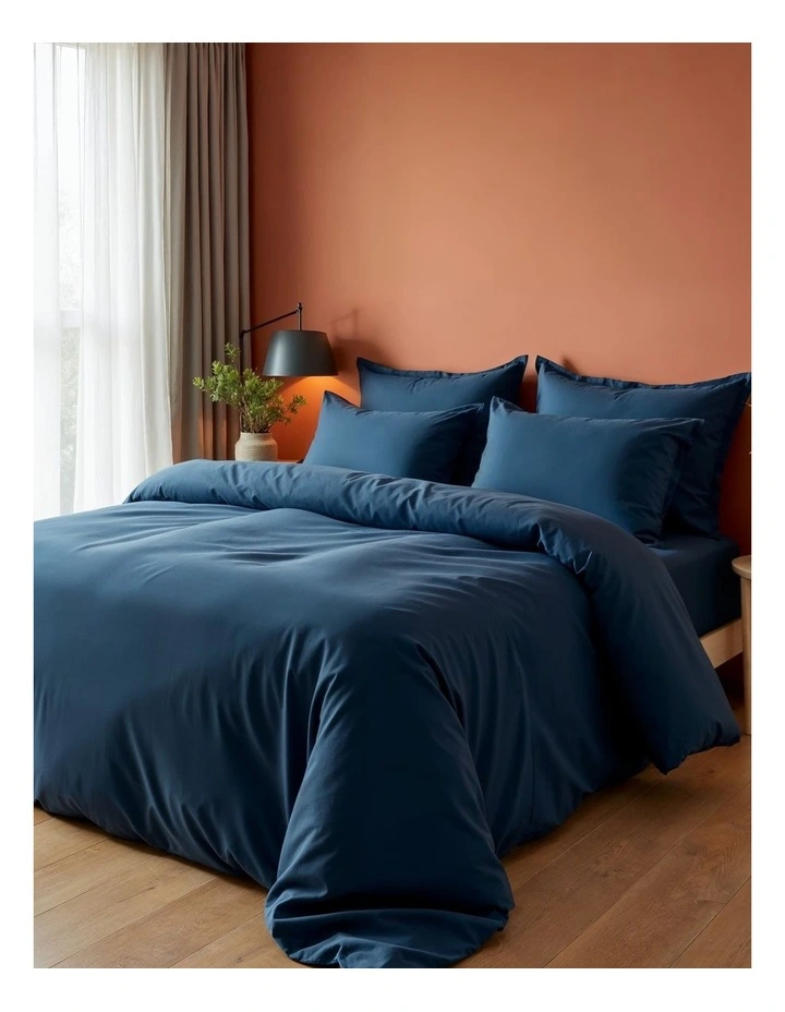 Balmain Bamboo Cotton Quilt Cover Set 1000Tc in Royal Blue image 2