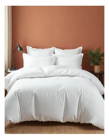 Balmain Bamboo Cotton Quilt Cover Set 1000TC in White