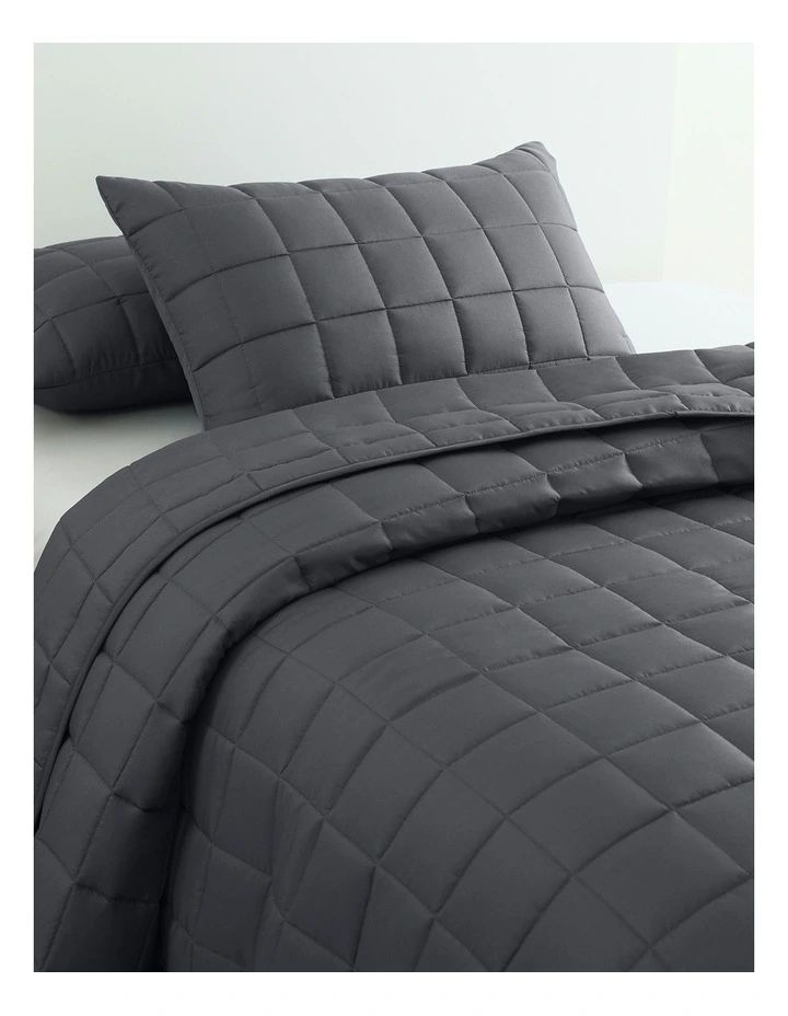 King Coverlet Set 3 Piece in Charcoal image 4