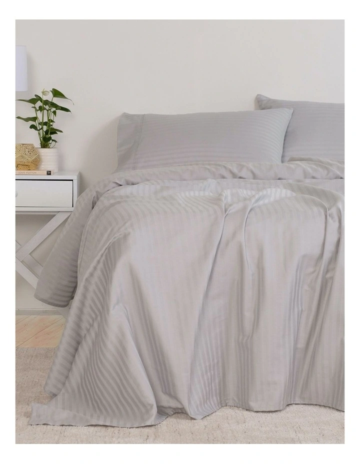 Kensington 1200TC Cotton Super King Sheet Set in Grey image 2