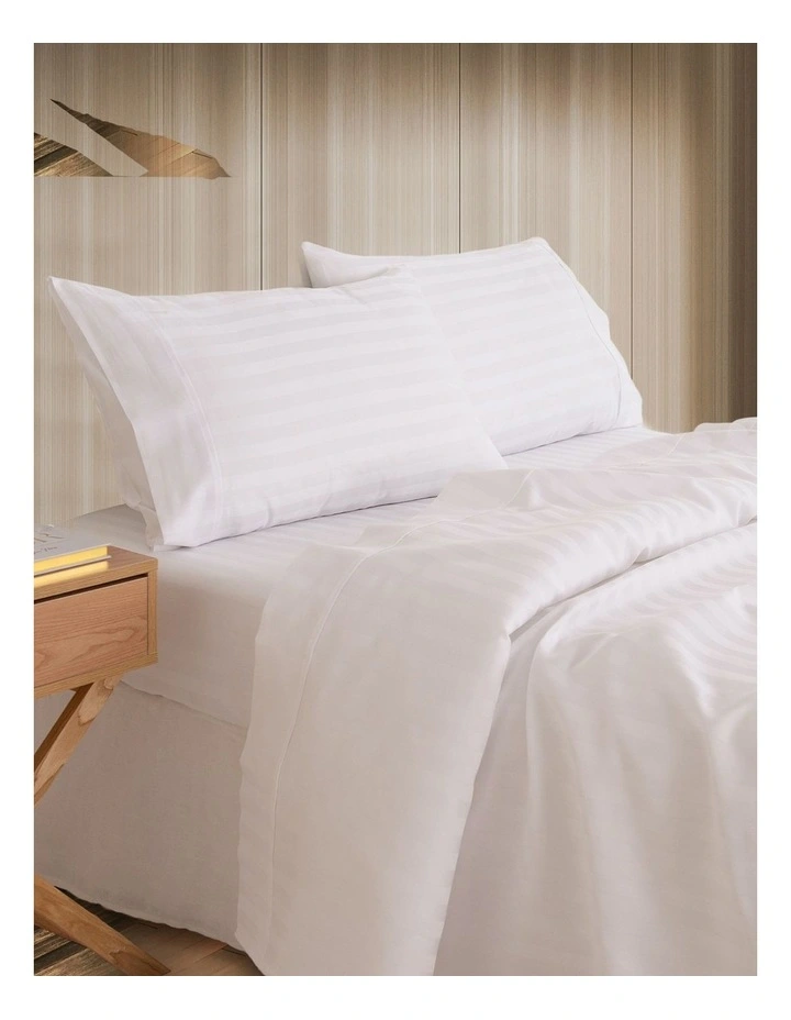 Kensington 1200TC Cotton Super King Sheet Set in White image 1