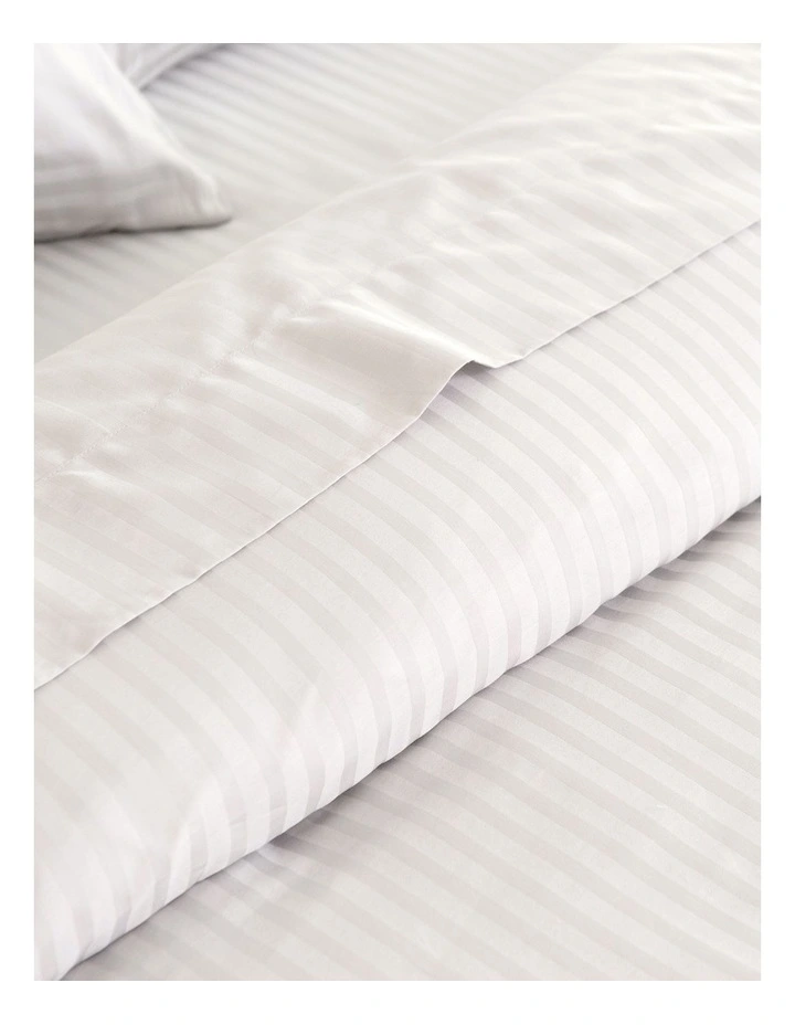 Kensington 1200TC Cotton Super King Sheet Set in White image 3